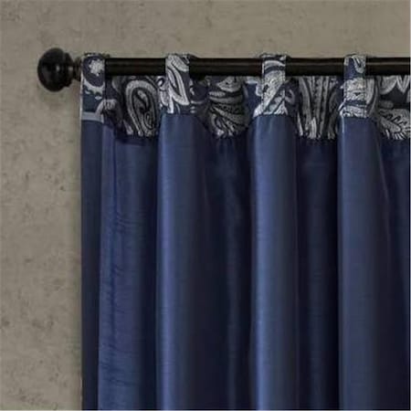 Madison Park 50 x 108 in. Jacquard Panel Pair Curtains, Navy MP40-4898